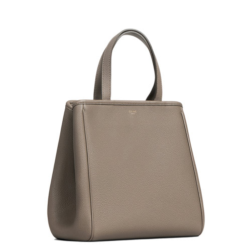 celine tote, Celine | 【包税】CELINE/赛琳   FOLDED系列 女士小号灰褐色粒面小牛皮可折叠式手提包194073CR7.18TP商品图片 额外9.5折, 包邮包税, 额外九五折