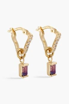 Cornelia Webb | Gold-plated, amethyst and Siamite earrings,商家THE OUTNET US,价格¥786