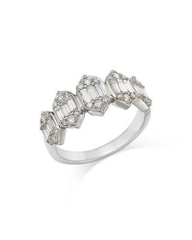 Bloomingdale's | Diamond Baguette & Round Cluster Band in 14K White Gold, 0.77 ct. t.w. - 100% Exclusive,商家Bloomingdale's,价格¥16037