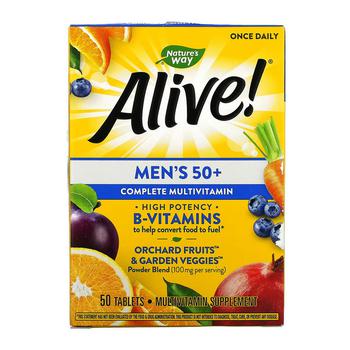 Natures Way | Nature's Way Alive Men's 50+ Multi-Vitamin Multi-Mineral Tablets - 50 ct商品图片,