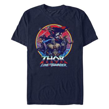 Love Bravery真假, FIFTH SUN | Men's Thor- Love and Thunder Group Emblem Short Sleeve T-shirt商品图片 