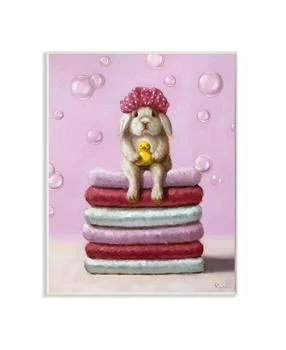 Stupell Industries | Cute Baby Rabbit on Bath Towels Soap Bubbles Art, 13" x 19",商家Macy's,价格¥272