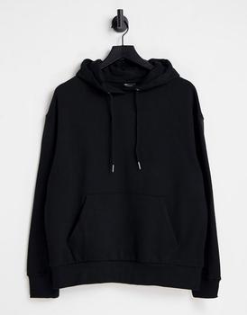 ASOS | ASOS DESIGN oversized boyfriend hoodie in black商品图片,
