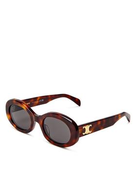 Celine | Triomphe Oval Sunglasses, 52mm商品图片,额外9.5折, 独家减免邮费, 额外九五折