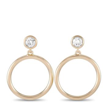 商品LB Exclusive | 14K Yellow Gold 0.31 ct Diamond Earrings,商家Jomashop,价格¥4804图片