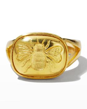Gold 'Fat Bee' Ring with Split Shank product img