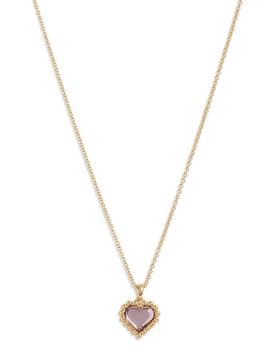 Ted Baker London | Harlyyn Crystal Heart Pendant Necklace in Gold Tone, 16.5"-18.5"商品图片,6.9折