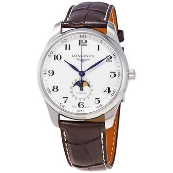 longines master, Longines | Master Silver Dial Brown Leather Mens Watch L29194783商品图片 6.6折