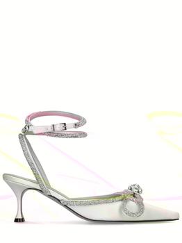 商品Mach & Mach | 65mm Double Bow Silk Satin Pumps,商家LUISAVIAROMA,价格¥9439图片