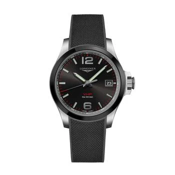 Longines | Longines Men's Watch - Conquest V.H.P. Swiss Quartz Black Rubber Strap | L37194569 6折×额外9折x额外9折, 额外九折