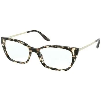 Prada | Prada Women's Eyeglasses - Spot Brown Square Full-Rim Frame | PRADA 0PR 14XV UAO1O152 2.8折×额外9折x额外9.5折, 独家减免邮费, 额外九折, 额外九五折