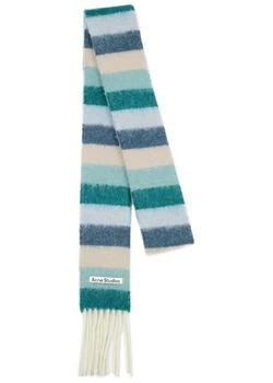 推荐Vesuvio striped alpaca-blend scarf商品