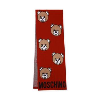 春装莫斯奇诺围巾, Moschino | 香港直邮Moschino莫斯奇诺经典字母刺绣logo小熊围巾30571M2164商品图片 额外8.2折, 额外八二折