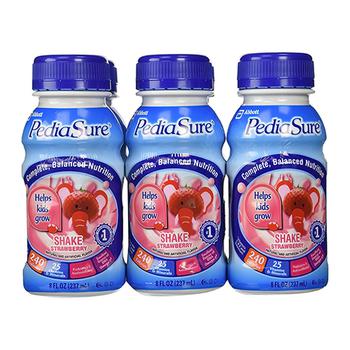 商品Pediasure Liquid Complete Balanced Nutrition, Strawberry - 8 Oz /24 Cans图片