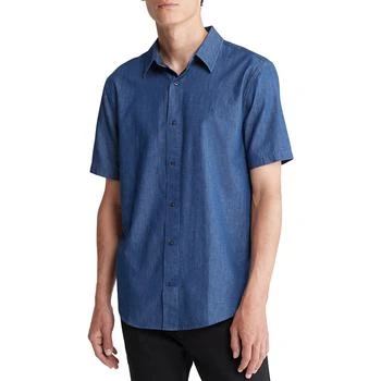 Calvin Klein | Men's Regular-Fit Solid Button-Down Chambray Shirt 
