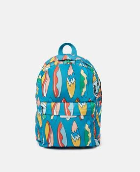 Stella McCartney | Stella McCartney - Surfboard Print Backpack, Woman, Blue Multicolour,商家Stella McCartney,价格¥1087