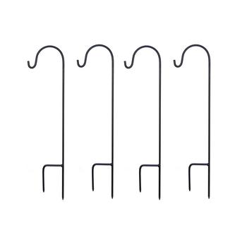 商品JH Specialties Inc/Lumabase | Lumabase Set of 4- 18" Black Metal Shepherd's Hook,商家Macy's,价格¥146图片