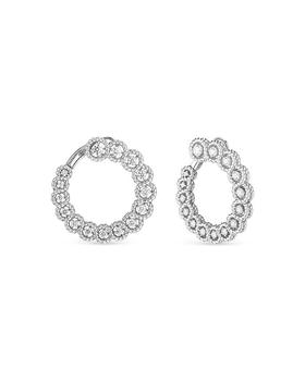 商品Roberto Coin | 18K White Gold New Barocco Diamond Front Facing Hoop Earrings,商家Bloomingdale's,价格¥29990图片