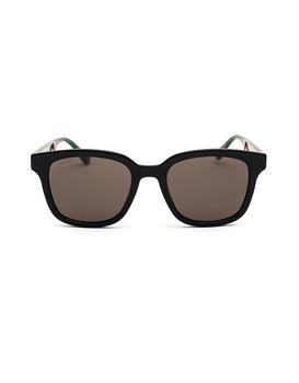 推荐Black/Web Acetate Square Frame Men's Sunglasses商品