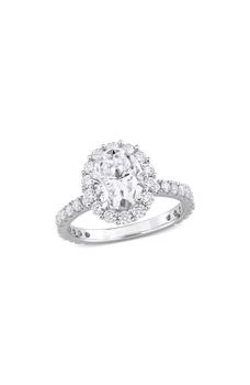 DELMAR | Sterling Silver Created Moissanite Engagement Style Ring,商家Nordstrom Rack,价格¥1621