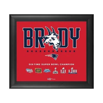 Tom Brady New England Patriots Framed 15" x 17" G.O.A.T. Collage