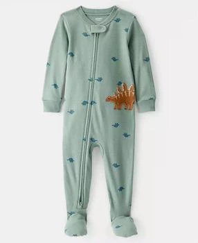 Carter's | Baby Boys Dinosaur-Print Cotton Long-Sleeve 2-Way-Zip 1-Piece Footed Pajamas,商家Macy's,价格¥89
