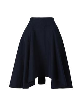 推荐Bottega Veneta Asymmetric Midi Flared Skirt商品