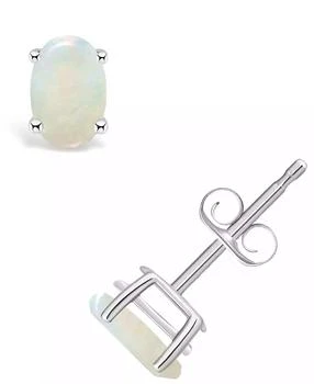 Macy's | Opal (1/2 ct. t.w.) Stud Earrings in 14K Yellow Gold or 14K White Gold,商家Macy's,价格¥1178