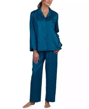 Miss Elaine | Petite 2-Pc. Notched-Collar Pajamas Set,商家Macy's,价格¥285