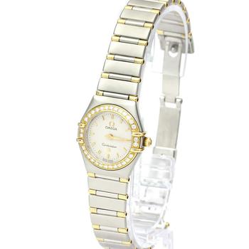 欧米茄星座, [二手商品] Omega | Omega Silver Diamonds 18k Yellow Gold And Stainless Steel Constellation 1367.30 Women's Wristwatch 22 MM商品图片 8.4折