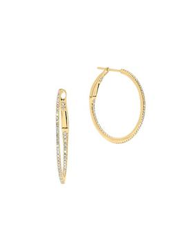 商品Shylee Rose Jewelry | 14K Yellow Gold & 0.28-0.32 TCW Diamond Hoop Earrings,商家Saks Fifth Avenue,价格¥12732图片