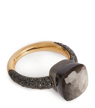 商品Rose Gold, Titanium, Black Diamond and Obsidian Nudo Ring,商家Harrods CN,价格¥30000图片