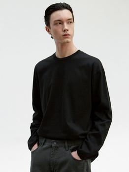 NICK NICOLE for MEN | Cotton Long Sleeve T-Shirt Black商品图片,8.7折×额外8.5折, 额外八五折