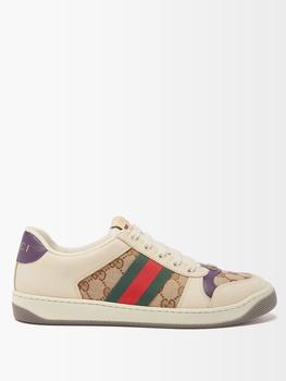 Supreme真假, Gucci | Screener leather and GG-Supreme canvas trainers商品图片 