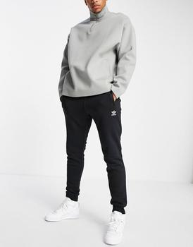 Adidas | adidas Originals essentials slim fit joggers with small logo in black商品图片,