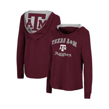 Colosseum | Women's Maroon Texas A&M Aggies Catalina Hoodie Long Sleeve T-Shirt商品图片,