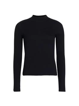 推荐Ribbed Mock Turtleneck Top商品