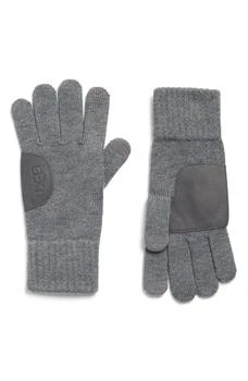 推荐Leather Patch Knit Gloves商品