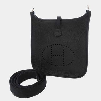 推荐Hermes Black Taurillon Clemence Leather Evelyne TPM Shoulder Bag商品
