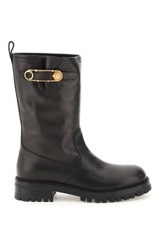 推荐Versace Biker Boots With Medusa Safety Pin商品