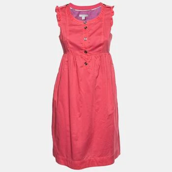 推荐Burberry Brit Red Cotton Sleeveless Dress S商品