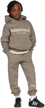 Essentials | Kids Taupe Logo Hoodie商品图片,7折