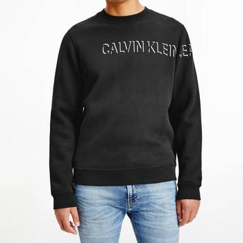 ck卫衣好用吗, Calvin Klein | Calvin Klein Jeans Men's Shadow Logo Crewneck Sweatshirt - CK Black商品图片 6折