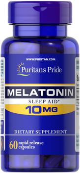 商品Puritan's Pride | 小蓝瓶褪黑素10mg 睡眠片 60片/瓶,商家Puritan's Pride,价格¥107图片