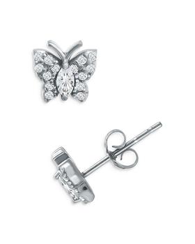 推荐Butterfly Silver Stud Earrings - 100% Exclusive商品