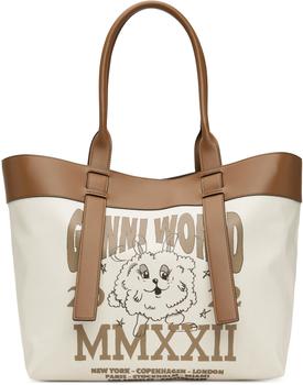 ganni包, Ganni | Off-White Graphic Tote商品图片 额外8.5折, 额外八五折