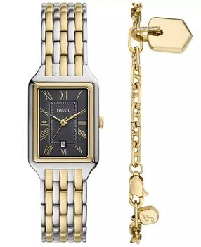 Fossil | Women's Raquel Three-Hand Date Two-Tone Stainless Steel Watch and Bracelet Set, 23mm,商家Macy's,价格¥1922