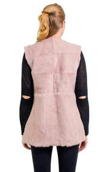 product Stacy Genuine Real Rabbit Fur Vest In Blush image