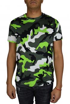 推荐Men's Luxury T Shirt   Valentino Khaki Camouflage Effect T Shirt商品