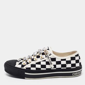 推荐Dior Black/White Checkerboard Canvas Walk'n'Dior Sneakers Size 40商品
